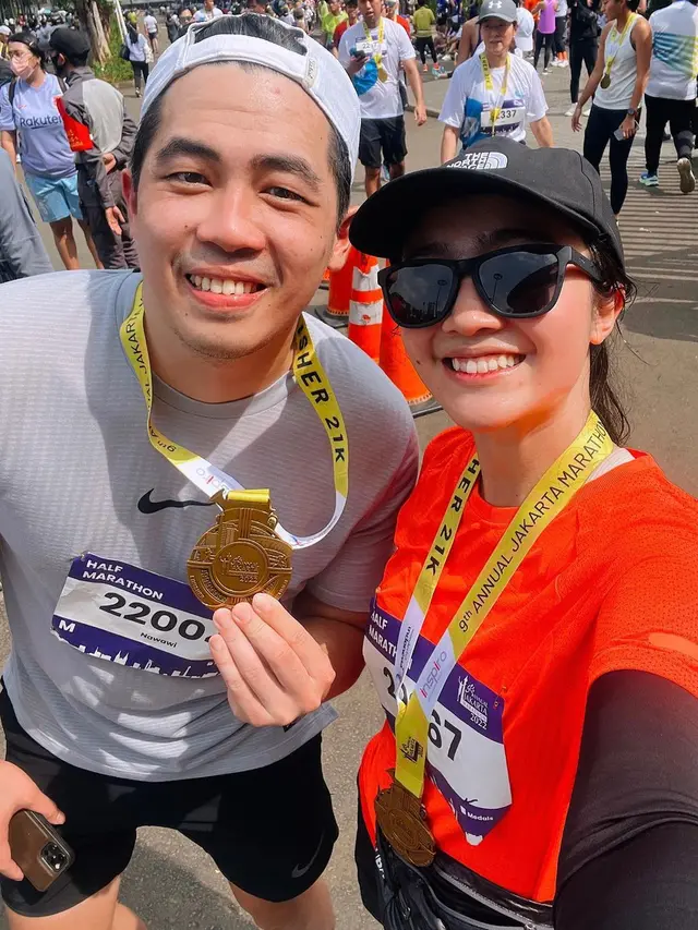 6 Momen Febby Rastanty Perdana Ikut Lari Marathon, Sempat Overthinking
