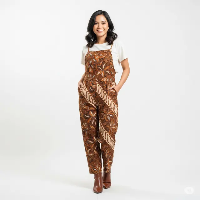Model Jumpsuit Batik Wanita Terkini.