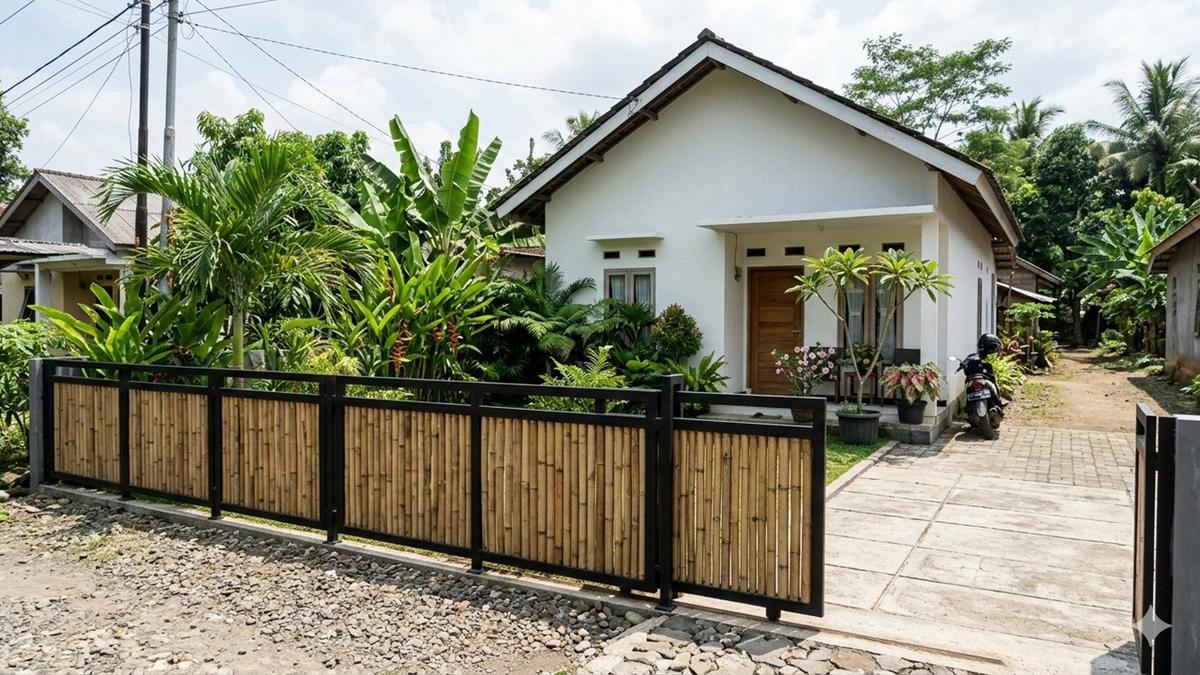 7 Desain Pagar Bambu Tapi Tidak Terlihat Murahan, Estetik ala Resor Tropis