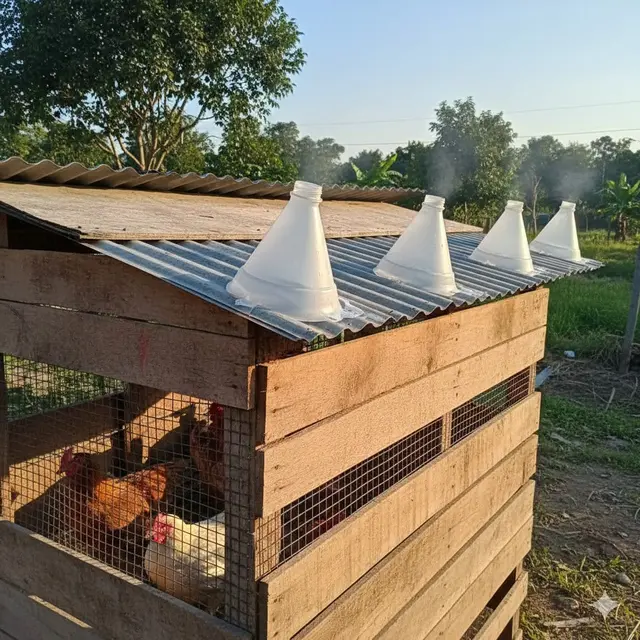 Galon untuk Ventilasi Atap Tambahan kandang (Gemini AI)