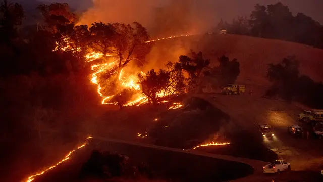 Pemandangan Mengerikan Kebakaran Hutan di California