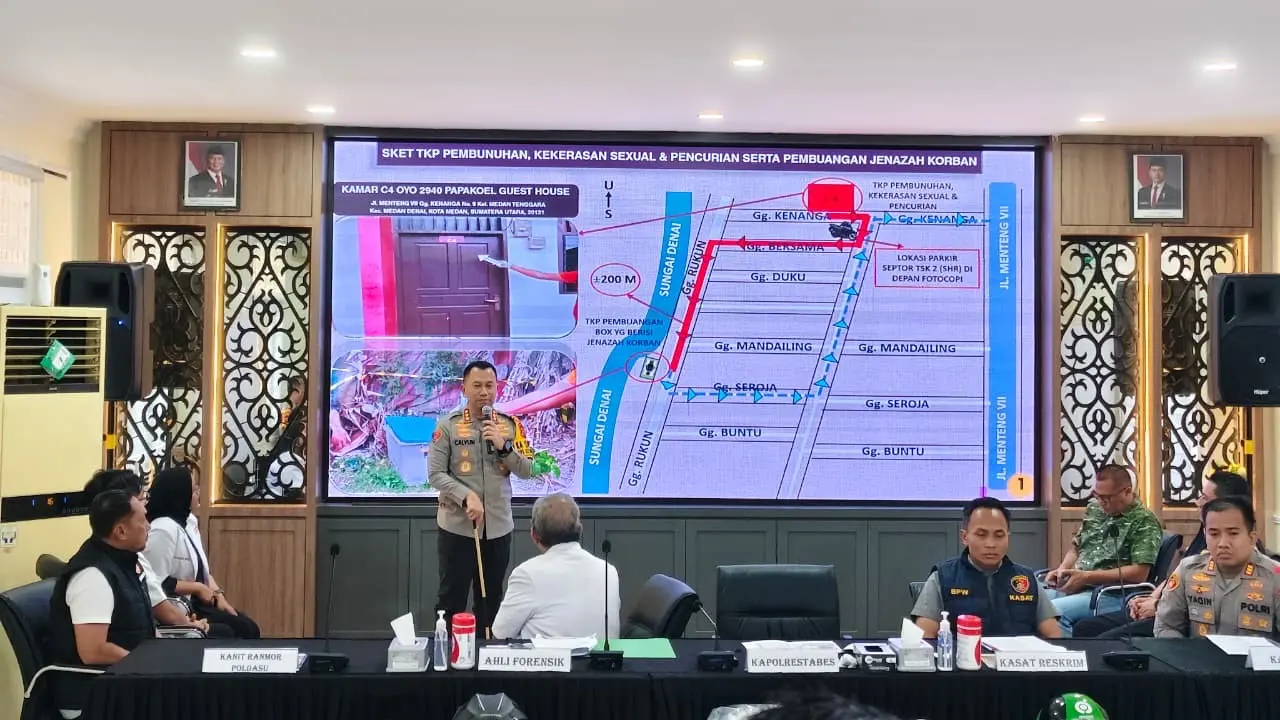 Rilis kasus pembunuhan wanita dalam boks di Medan