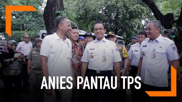 Usai menggunakan hak pilihnya, Gubernur DKI Jakarta Anies Baswedan pantau pelaksanaan pemilu di sejumlah TPS di Jakarta. Bagaimana hasilnya?
