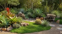 7 Inspirasi Xeriscape Bergaya Tropis yang Bikin Halaman Tetap Hijau Meski Minim Air
