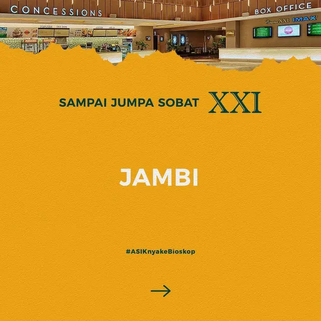 Unggahan Cinema XXI. (Foto: Instagram @cinema.21)
