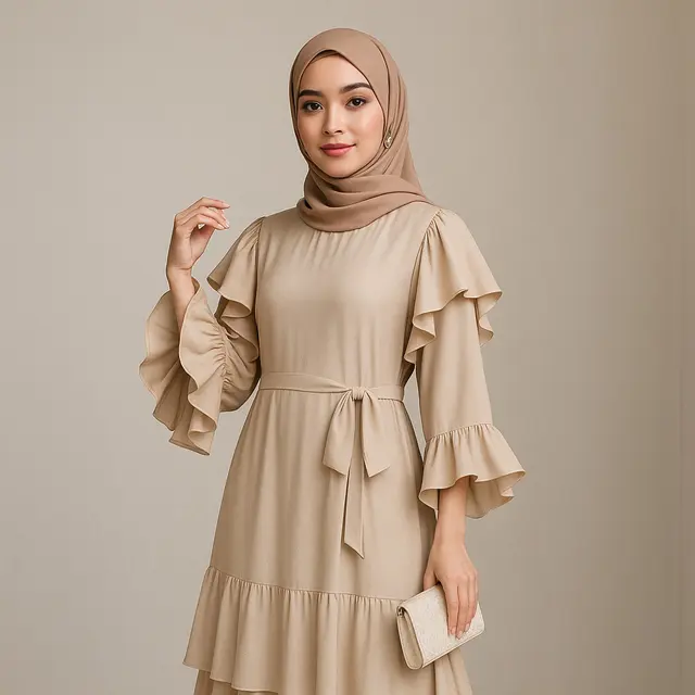 Model Kaftan Muslim Modern Buat Lamaran Biar Tampil Percaya Diri/Ilustrasi gambar oleh AI
