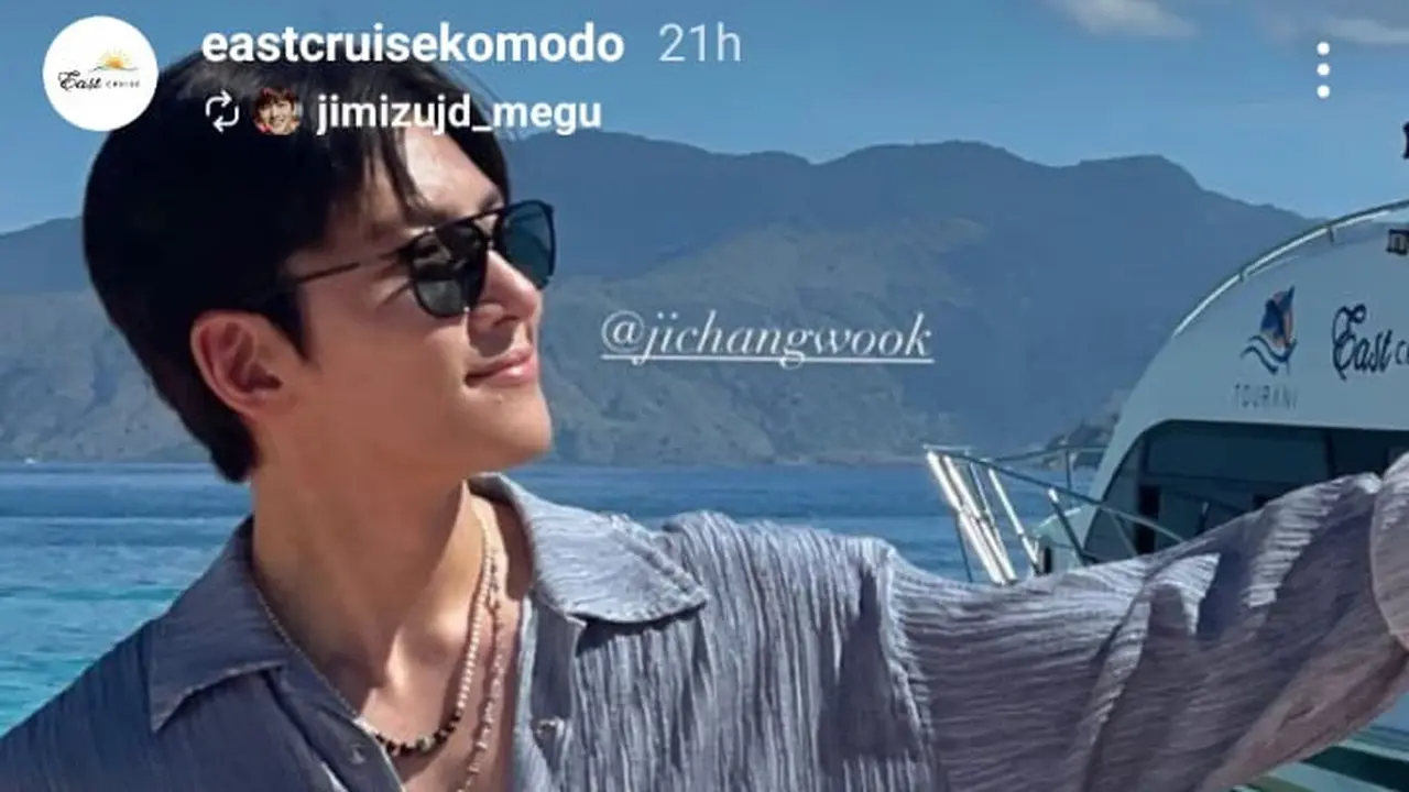 Ji Chang Wook liburan di Indonesia. (Instagram/ eastcruisekomodo)