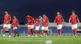 Pemain Timnas Indonesia U-22 sesaat sebelum melawan Myanmar pada pertandingan terakhir Grup C SEA Games 2025 di The 700th Anniversary of Chiang Mai Stadium, Thailand, Jumat (12/12/2025). Timnas Indonesia U22 dipastikan angkat koper lebih awal dari SEA Games 2025 Thailand. (Bola.com/Bagaskara Lazuardi)
