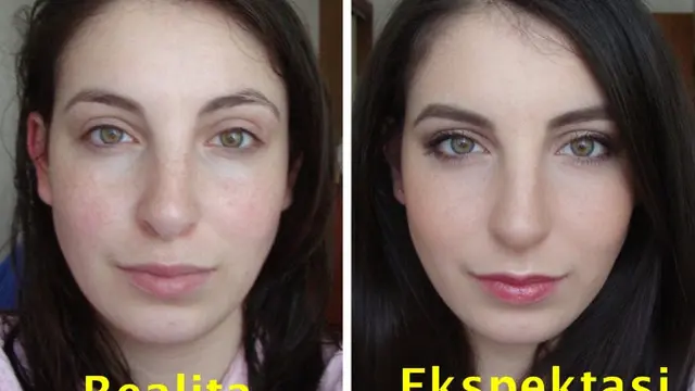 6 Potret Ekpektasi vs Realita Wanita Tampil Natural Ini Curi Perhatian