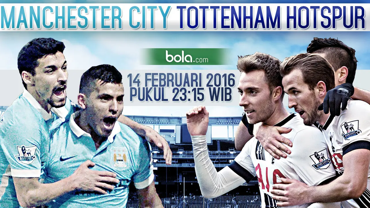 Manchester City vs Tottenham Hotspur (Bola.com/Samsul Hadi)
