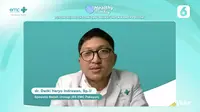 Spesialis bedah urologi RS EMC Pekayon, dr Dwiki Haryo Indrawan saat menjelaskan soal kanker prostat dalam acara Healthy Monday bersama Liputan6.com. (Foto: Tangkapan Layar Healthy Monday Liputan6.com)