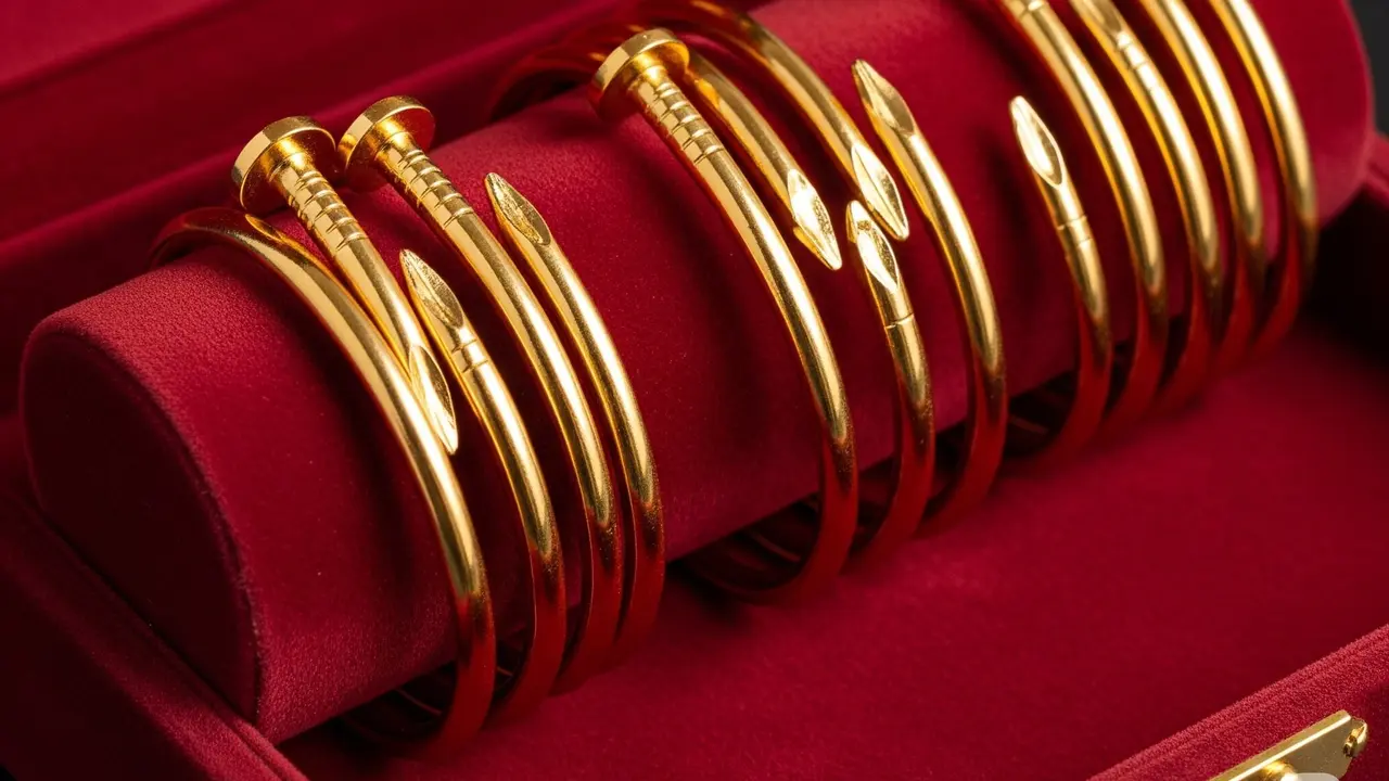 Gelang Emas Model Paku
