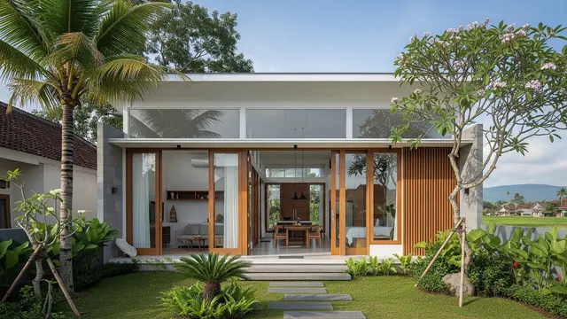 Desain Rumah 1 Lantai Tanpa Sekat di Desa