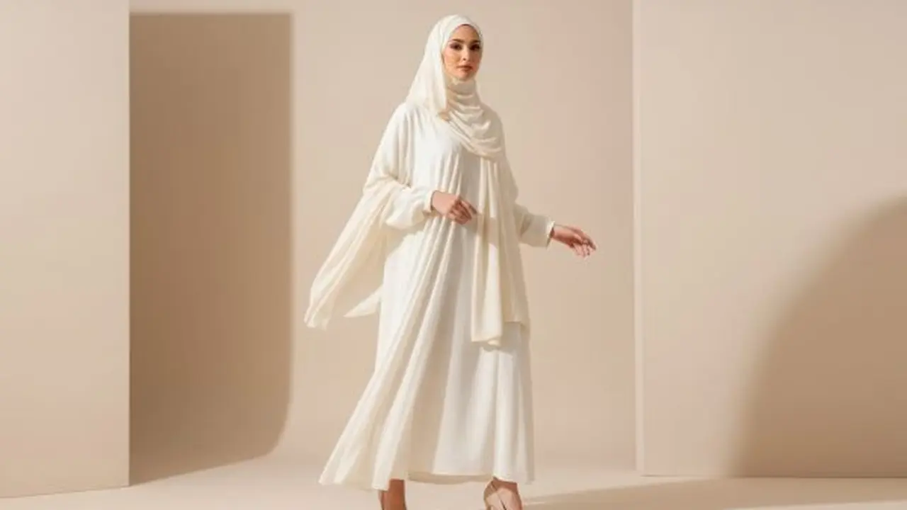 Inspirasi Warna Hijab yang Cocok untuk Baju Putih Tulang/Gemini AI