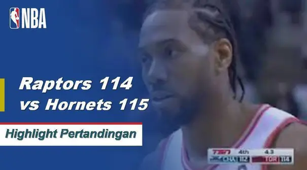 Jeremey Lamb Memukul buzzer beater saat Hornets mendapatkan kemenangan atas Raptors 115-114.