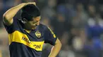 Kekecewaan gelandang Boca Juniors, Juan Roman Riquelme di laga penyisihan Grup 2 Copa Libertadores 2009 melawan Guarani (Paraguay) di La Bombonera Stadium, Buenos Aires, 9 April 2009. AFP PHOTO/Juan Mabromata 