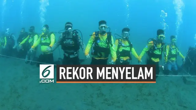 578 penyelam yang mengikuti pelaksanan pemecahan rekor dunia berhasil memecahkan rangkaian penyelam terpanjang di bawah air yang di laksanakan di Pantai Manado, tepatnya di Kawasan Mega Mas.