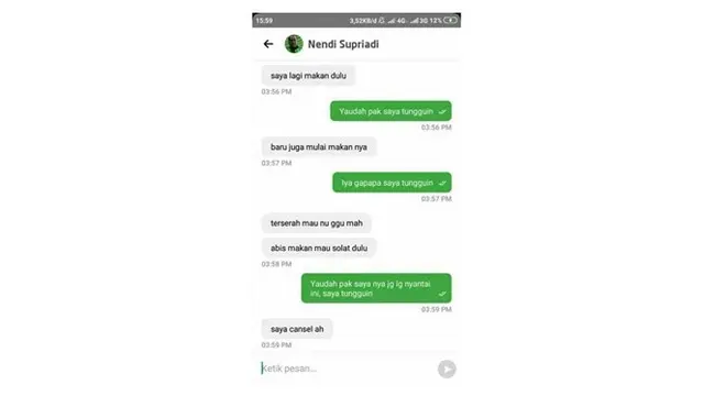 Chat Lucu Driver Ojek Online Buat Kesal Penumpang Ini Bikin Cengar Cengir