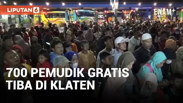 VIDEO: 700 Pemudik Gratis Asal Jabodetabek Tiba di Terminal Klaten