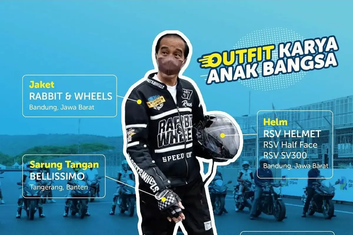 Deretan outfit Presiden Jokowi kala jajal Sirkuit Mandalika