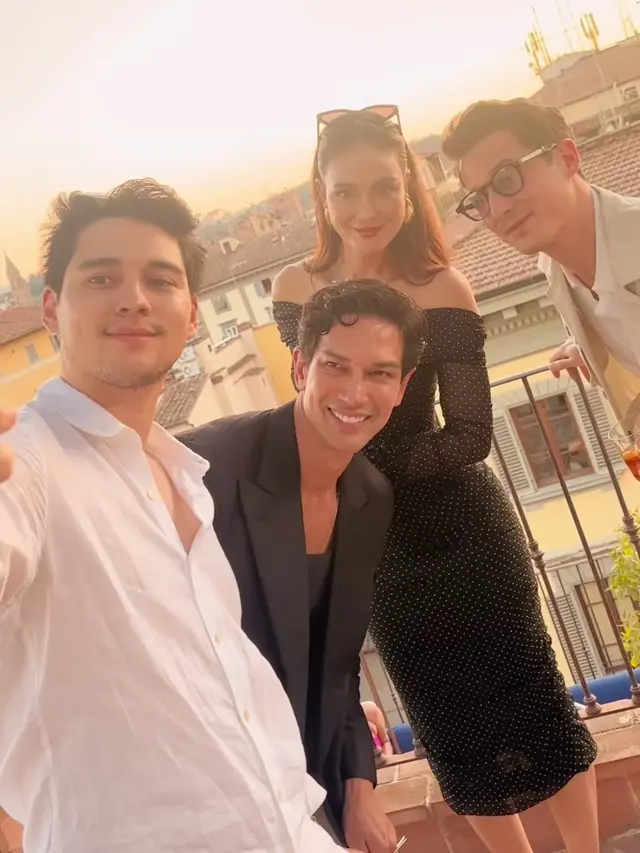 Luna Maya Tampil Feminim saat Hadir Pre-Wedding Millane Fernandez di Italia. [@lunamaya]