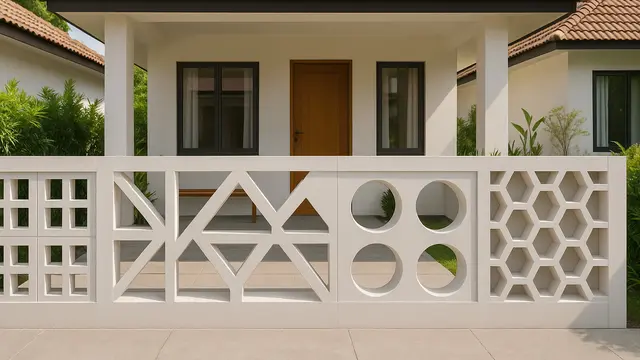 Model Pagar Bata Hebel untuk Teras Rumah/ Ilustrasi AI