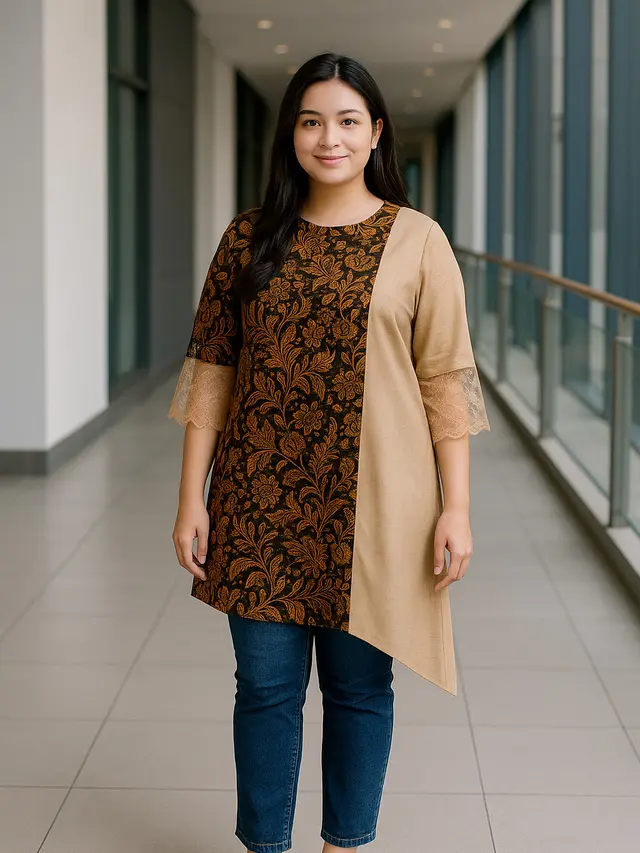 Model Tunik Batik Terbaru untuk Remaja agar Tidak Terlihat Tua (created by AI)