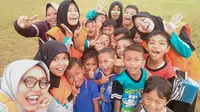 Potret keceriaan anak-anak korban gempa Banjarnegara di pengungsian. (Foto: Liputan6.com/BPBD BNA/Muhamad Ridlo)