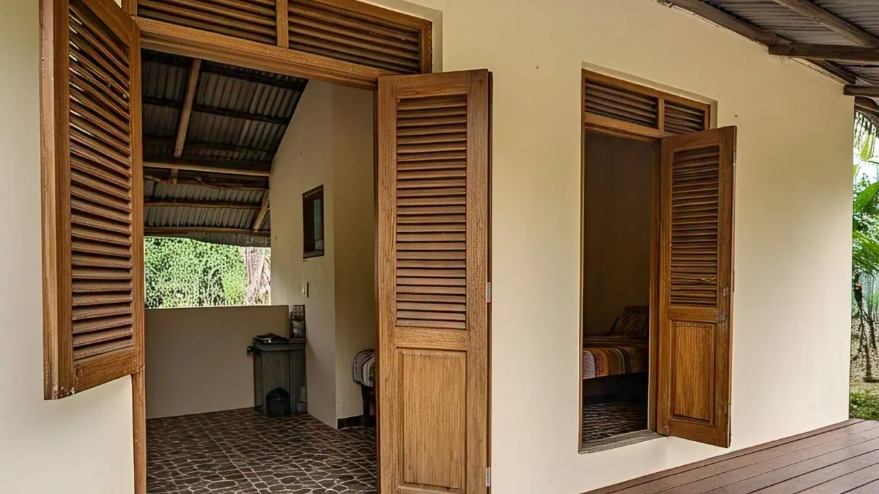 Rumah 5x7 Gaya Tropis dengan Teras Kayu Terbuka
