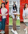OOTD Artis Mix and Match Kebaya dengan Sneakers , [credit: Instagram]