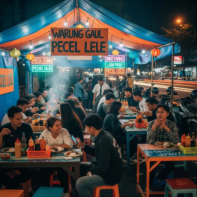 Model Warung Pecel Lele Terpal Sederhana (Gemini AI)