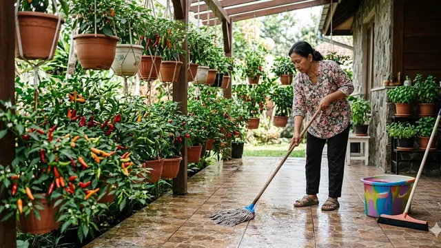 Tips Cabai Gantung di Teras (Foto: Gemini AI)