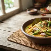 Resep Tumis Rebung Santan dengan Cabai Hijau dan Daun Salam (AI Generated)