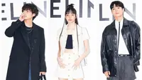 V BTS, Lisa BLACKPINK, dan Park Bo Gum Hadiri acara Celine di Korea Selatan. (dok. kolase Instagram @koreadispatch)
