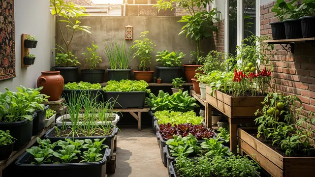Model Kebun Sayur Dekat Teras Samping yang Sempit tapi Rapi, Inspirasi Hunian 2026