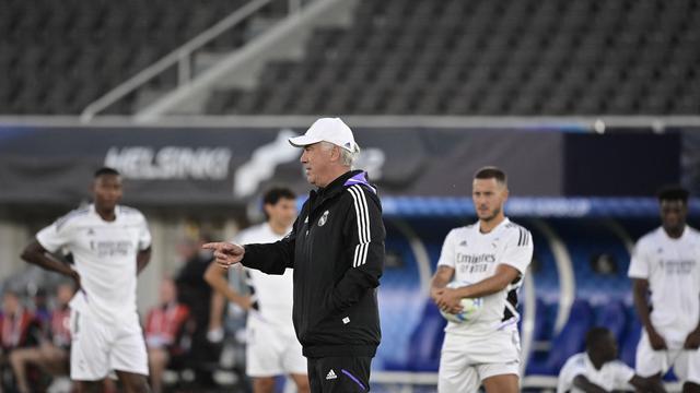 Carlo Ancelotti - Real Madrid - Piala Super Eropa - 9 Agustus 2022
