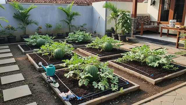 Cara Membuat Kebun Semangka Agar Buahnya Besar di Lahan Kecil, Panen Melimpah