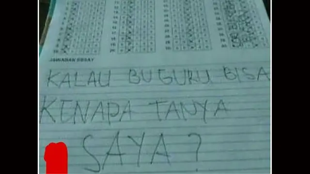 Kelewat Kreatif, 7 Jawaban Kocak Siswa Saat Kerjakan Soal Ujian