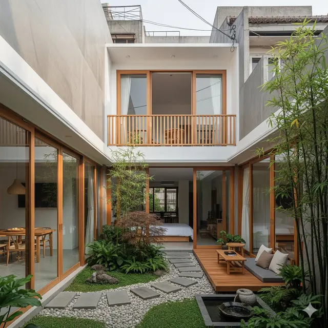 Rumah 2 Lantai dengan Inner Courtyard