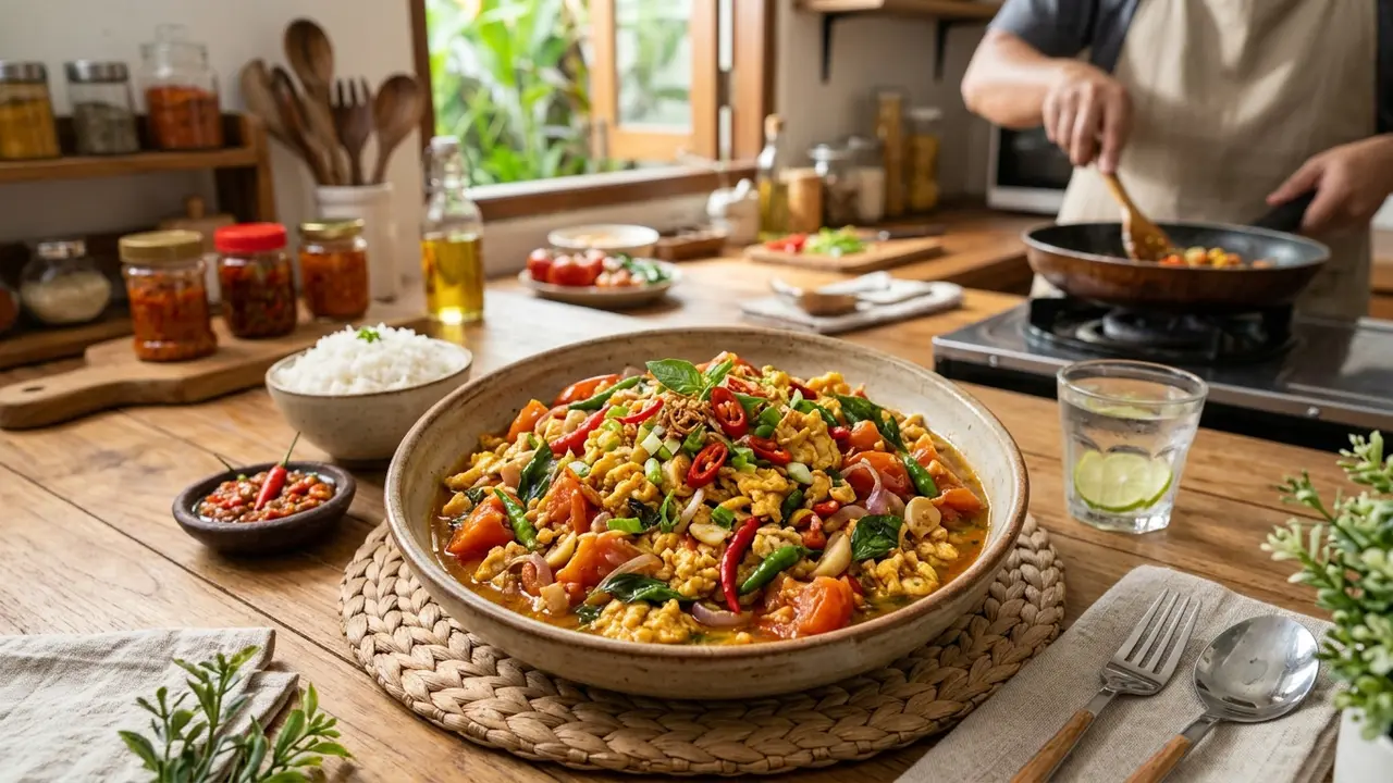 Resep Tomat Goreng Telur Pedas