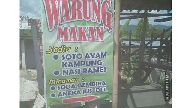 6 Spanduk Penjual Soto Ini Kreatif Sekaligus Kocak