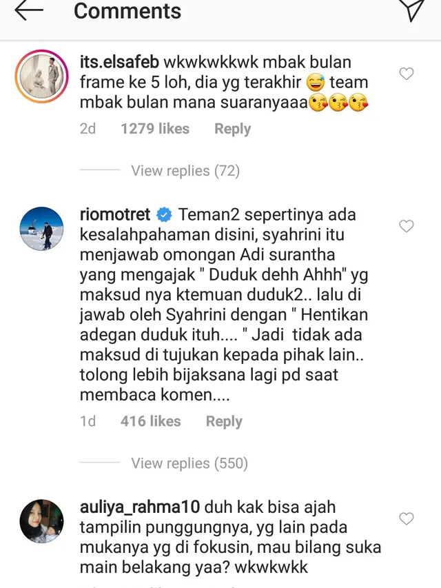 Unggahan Rio Motret. (Foto: Instagram @RioMotret)