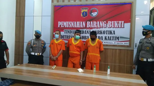 Para tersangka narkoba di Kaltim