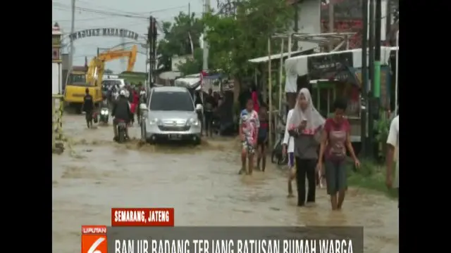 Sungai BKT Meluap, Banjir Bandang Rendam Ratusan Rumah di Semarang