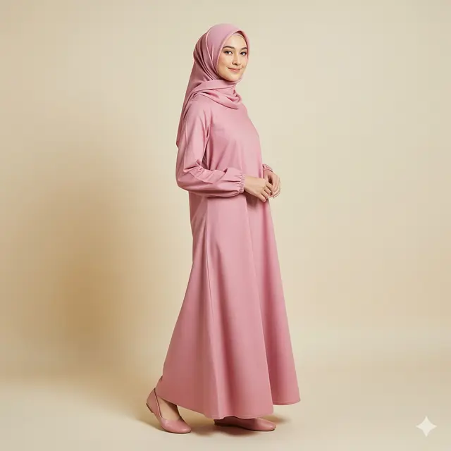 Model Gamis Katun Adem untuk Sehari-hari. Gemini