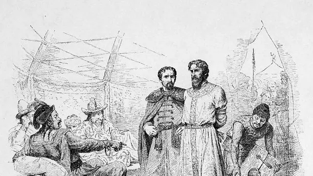 Mikhail dari Tver menghadap Uzbeg Khan, oleh Vasili Vereshchagin. (Foto: Wikimedia commons)