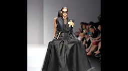 Inspirasi dari koleksi Kedjora ini adalah kelamnya dunia cinta Ivan Gunawan. Foto diambil pada Rabu (5/11/2014) (Liputan6.com/Panji Diksana)
