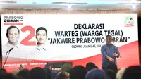 Sekjen Partai Gerindra Ahmad Muzani menghadiri deklarasi dukungan paguyuban Warteg Jabodetabek kepada pasangan nomor urut 2, Prabowo-Gibran di Gedung Juang 45, Menteng, Jakarta Pusat, Minggu (10/12/2023).  (Foto: Dokumentasi Gerindra).