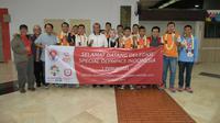Sesmenpora, Gatot S Dewa Broto menyambut Atlet Special Olympics Indonesia (SOIna) meraih medali perunggu di Special Olympics World Winter Games 2017 yang berlangsung di Austria.(Kemenpora)