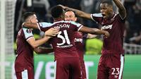 West Ham lolos ke semifinal Liga Europa 2021/2022. (AFP/Jeff Pachoud)